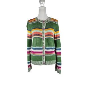 Matilda Jane Hip & Hygee Girls Cardigan Sweater‎ Colorful Stripes Size 14